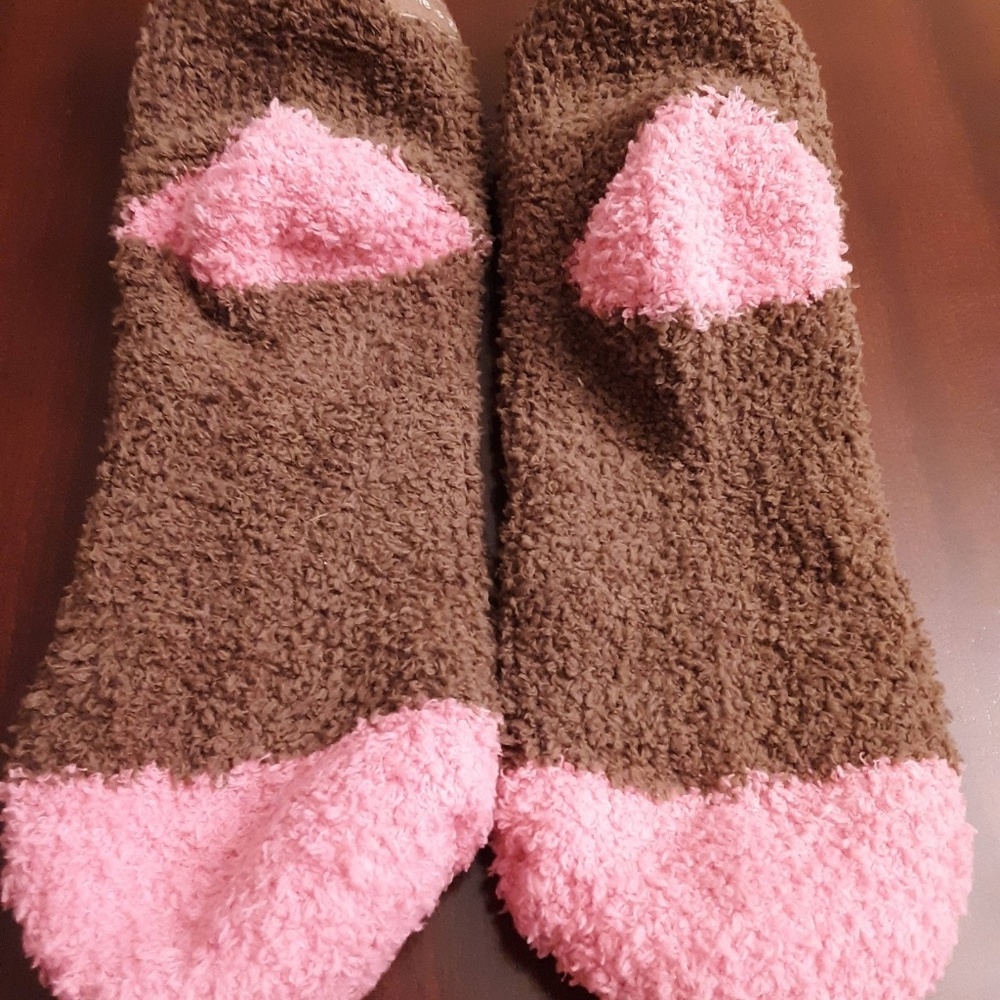 Fuzzy warm sleep ware socks.